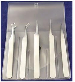 Microdissection Forceps Set with 5 Fine Point Forceps
