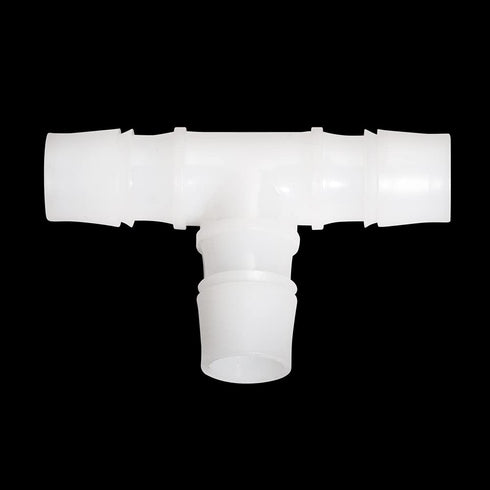 Feelers 1" Plastic Hose Barb T Shaped Tee Type Fitting, Equal Barbed 3 Way Joint Splicer for Air Line Tube
