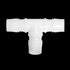 Feelers 1" Plastic Hose Barb T Shaped Tee Type Fitting, Equal Barbed 3 Way Joint Splicer for Air Line Tube