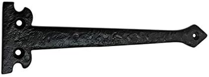 7" Dummy (4 Pack, Adonai Hardware "Agee Heavy Duty Antique Cast Iron Strap False or Faux or Hinge Front Matte Black)