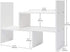 infini Desktop Bookshelf, White Wooden Adjustable Display Shelf for Office Storage, Multifunctional Small Bookshelf