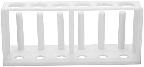 Hilitand Test Tube Rack, 6 Holes Plastic Holder for Drying Tubes Less Than 25mm, White