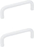 2Pcs 4.13" Arch Bow Cabinet Pull, Aluminum Closet Door Hardware Handle, Hole Dia.3.78"/96mm, White