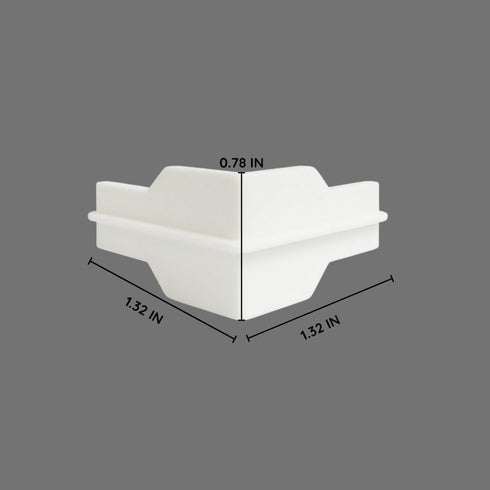EMALPE (4 Whalen Post Insert Corner Connector for Shelving Costco PCS) (White)