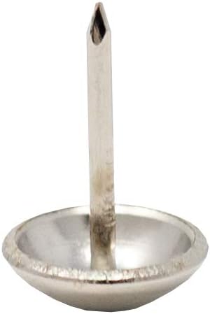 Premium Upholstery Tacks, Decorative Nailhead Trim for Furniture, 100 Nickel 7/16-inch Diameter