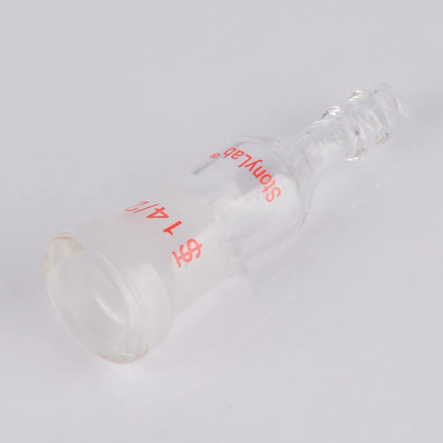 StonyLab Glass Straight Inlet Adapter with 14/20 Female Glass Joint and 8mm ID 12mm OD Hose Connection