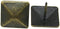 Metal 0.75" Square Cone Antique Brass Pointed Head Nail Hardware Upholstery Clavos (Pack of 30)