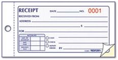 Unknown (6 Pack Value Bundle) RED8L820 Small Money Receipt Book, 5 x 2