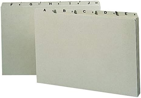Smead 52376 100% Recycled Pressboard File Guides, Legal Size, Gray/Green, Set of 25