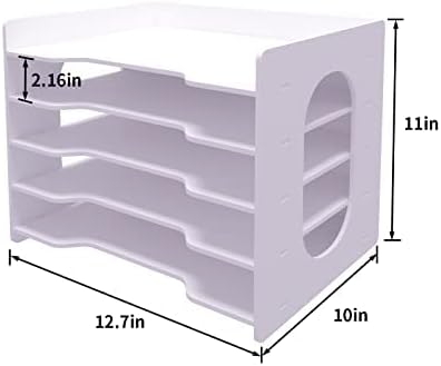 Natwind Office Paper Organizer - 5-Tier Desktop Organizer File Holder for Home Office School