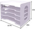 Natwind Office Paper Organizer - 5-Tier Desktop Organizer File Holder for Home Office School