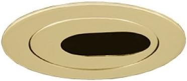 Generic Aperture Low Voltage Trim with Adjustable Oval Slot Aperture - Polished Brass