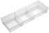 Desk Drawer Organizer Tray with Adjustable Dividers, Set of 4 (2 Large + 2 Small) for Makeup, Pens, Flatware