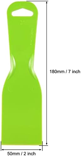 3Pcs Green Putty Scraper, 2" Plastic Flexible Putty Knives for Taping Drywall and Wall Painting Supplies