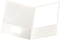 Oxford Laminated Twin-Pocket Folders, Letter Size, White, Holds 100 Sheets, Box of 25