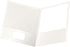 Oxford Laminated Twin-Pocket Folders, Letter Size, White, Holds 100 Sheets, Box of 25