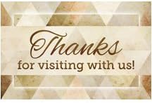 Warner Press Pack 25, 3.5 5.5 129:8 Thanks for Visiting With Us Postcards of Psalm (NIV) Church Visitor Outreach