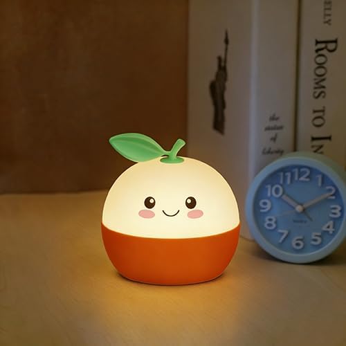 DNBFLLK Tangerine Night Light,Cute Orange Sleep Light,Night Light for Kids,Charming lamp Decoration for