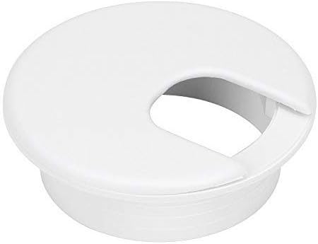 10 Pack 2 Inch White Desk Grommet for Wires and Cords - Plastic