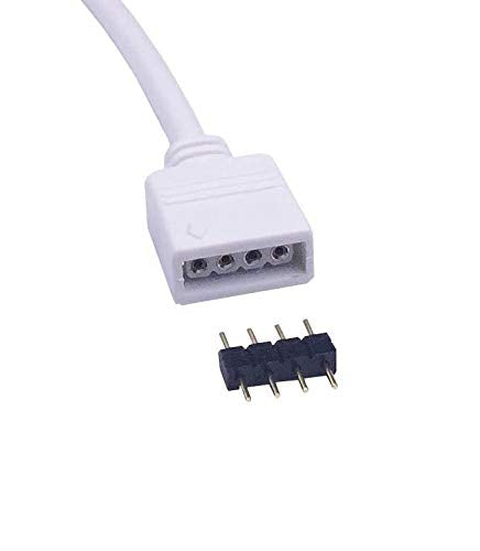 TronicsPros 2pcs 1m 3.3ft 4 4-Pin 5050 3528 2835 RGB LED Strip Extension Cable Pin LED Tape Extension Cord LED Ribbon