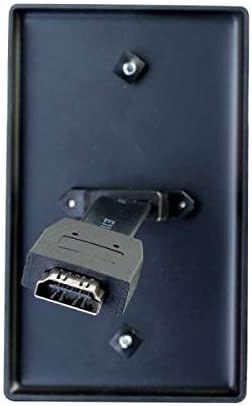 C2G (39878) HDMI Pass Through Single Gang Electrical Distribution Wall Plate Black