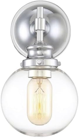 Meridian M90024CH 1 Style-10 Inches 5.13 Inches Light Wall Sconce in Industrial Tall and Wide