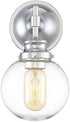 Meridian M90024CH 1 Style-10 Inches 5.13 Inches Light Wall Sconce in Industrial Tall and Wide