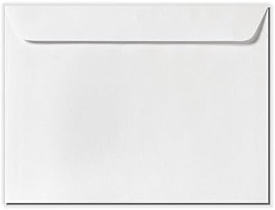 LUXPaper 9 x 12 Booklet Envelopes, White Linen, 50 Qty