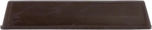 19076 2-Inch (Pack 4) Shepherd Hardware Square Caster Furniture Cup Walnut Finish