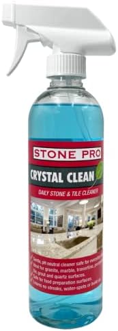 StonePro Crystal Clean - PH Neutral Cleaner for Stone Surfaces (Ready-To-Use Spray,