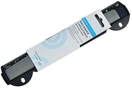 WorkLion Portable 3 Ring Hole Punch for Binder, Black Office Assistant