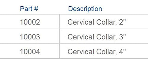 United Ortho Soft Neck Brace Cervical Collar, 2" Universal, White, Model 10002