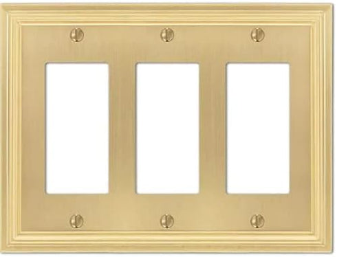 Hallcrest 3 Gang Rocker Metal Wall Plate