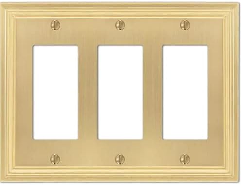 Hallcrest 3 Gang Rocker Metal Wall Plate