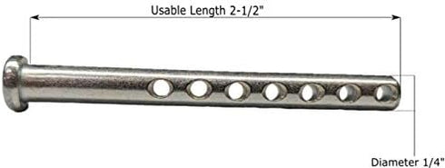 Universal Clevis Pins, 1/4 x 2-1/2, 5 Pieces