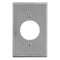 Hubbell Wiring Device-Kellems Single Receptacle Wall Plate,Gray