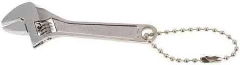 Silver Open End Wrench, Steel 2.5inch Monkey Wrench, Adjustable Spanner/Wrench for Repairing, Professional Mini Small Hand Tools Hand Spanner Tool Universal Keychain Accessories Easy to Carry by Pxiryanlow