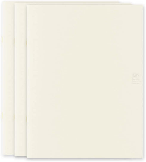 DESIGNPHIL Midori 15307006 Notebook, MD Notebook, Light, A4 Variable Size, Horizontal Ruled, Set of 3 A