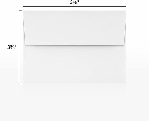 LUXPaper 4Bar A1 Invitation Envelopes, Peel & Press, 3 5/8" x 5 1/8", White, 250 Qty