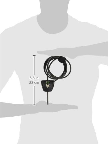 Master Lock Black Python Bike Lock with Key, 6 Feet Long, Adjustable Metal Cable Lock