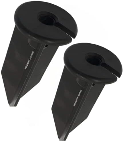 HC Lighting (2 Pack) Replacement for 8-Inch In-Ground Stake with 1/2" NPT Thread and Side Wire Way for Easy Installation