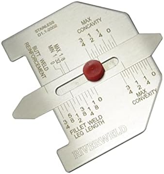 RIVERWELD Automatic Weld Size Gauge, Accurate Calibration for Butt Fillet Type Welds and Throat Size