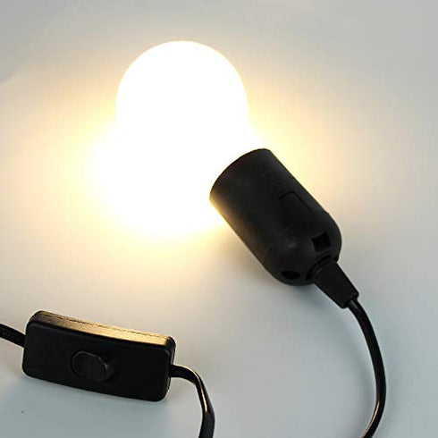 5.9ft 360W E26/E27 3-Pack Extension Hanging Lantern Cord Cable, HESSION Lamp Cord -MAX - On/Off Switch Black Pendant