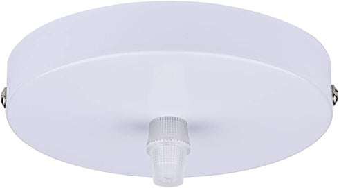 7" Arturesthome White Ceiling Plate Light Kit Rewind Single Hole with Hardware,Ceiling Canopy for Pendant Lighting