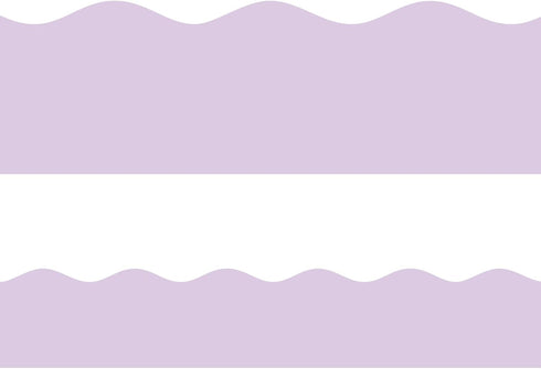 Lavender Bulletin Board Border - Light Purple Scalloped Border Trim for Classroom, 52ft One Roll