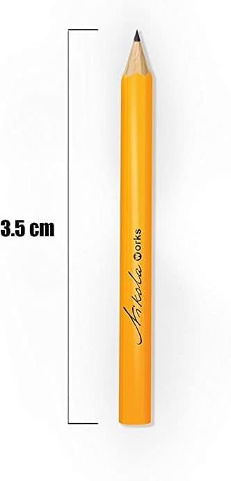 Mini Golf Pencils Without Erasers - 96 Count - Classic Pre-Sharpened #2 HB American Pew Pencils Standard Hex Shaped Bulk Pack by Nikola Works