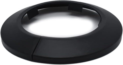 Fit 2.48" Outer Diameter Flange Water Pipe Cover, Black PP Plastic Escutcheon Collar for Wall Pipe Decoration