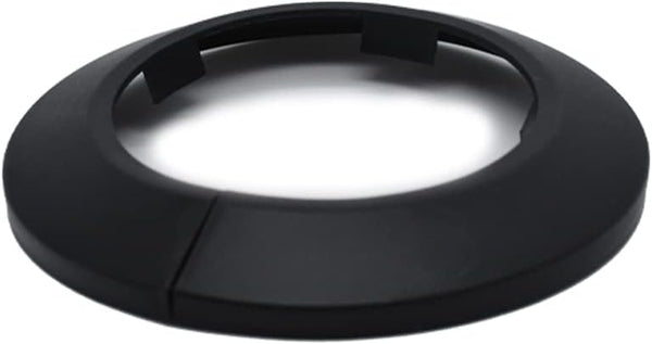 Fit 2.48" Outer Diameter Flange Water Pipe Cover, Black PP Plastic Escutcheon Collar for Wall Pipe Decoration