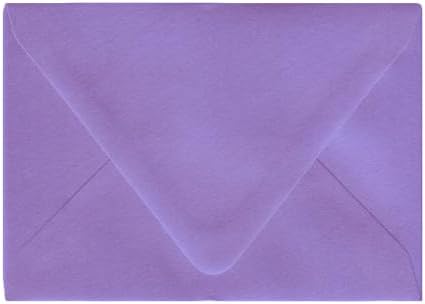 Grape Jelly Purple A1 Euro Flap Envelopes, 3 5/8 x 5 1/8 inches, Set of 10, Made from Pop-Tone Paper by Generic