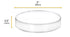 EISCO Plastic Petri Dish with Lid - 2" Diameter, 0.5" Depth - Reusable Translucent Polypropylene